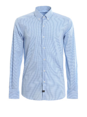 FAY: shirts - Checkered techno cotton shirt