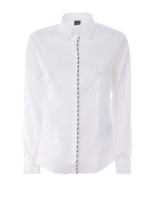 FAY: shirts - Contrasting detail poplin shirt