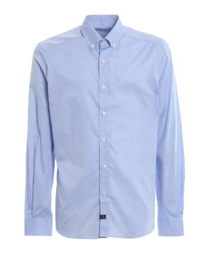 FAY: shirts - Light blue cotton shirt