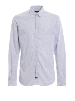 FAY: shirts - Micro check cotton shirt