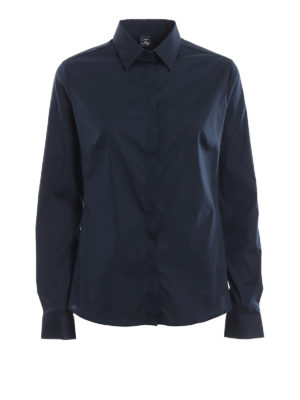 FAY: shirts - Stretch cotton poplin white shirt