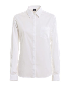 FAY: shirts - Stretch cotton white shirt