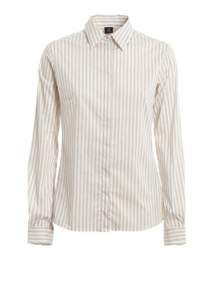 FAY: shirts - Striped cotton blend shirt