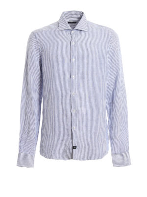 FAY: shirts - Striped linen shirt