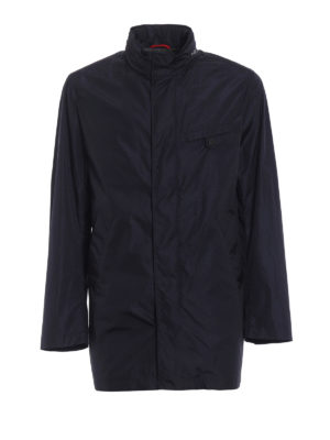 FAY: cappotti corti - Cappottino in nylon blu