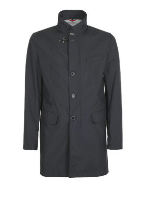 FAY: cappotti corti - Impermeabile dritto blu