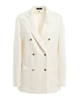 FAY: short coats - Branded button peacoat