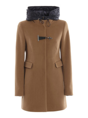 FAY: cappotti corti - Cappotto con double front e cappuccio