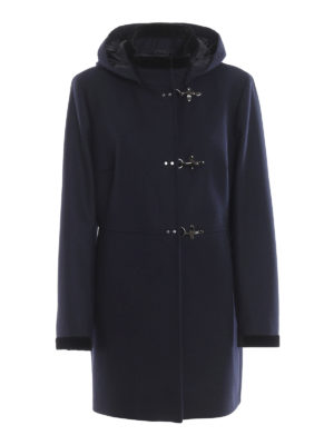FAY: cappotti corti - Cappotto Virginia a tre ganci con cappuccio
