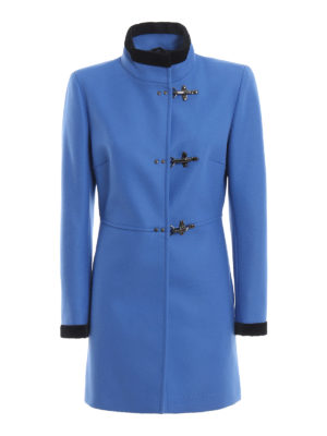 FAY: cappotti corti - Cappotto bluette Virginia a tre ganci