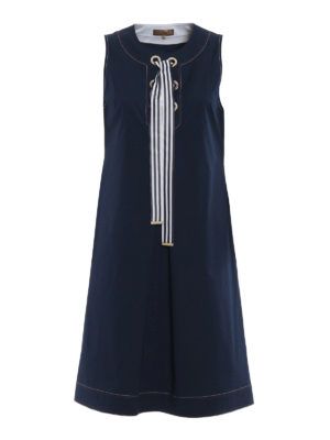 FAY: abiti corti - Abito stile marinaro in cotone blu