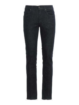 FAY: straight leg jeans - Dark stretch denim jeans