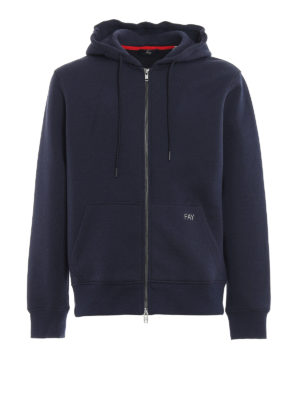 FAY: Sweatshirts & Sweaters - Blue zipped hoodie