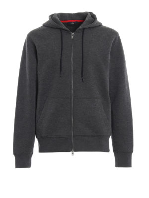 FAY: Sweatshirts & Sweaters - Grey zipped hoodie