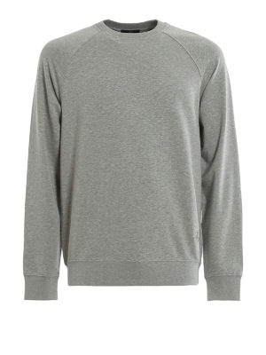 FAY: Sweatshirts & Sweaters - Mélange stretch cotton sweatshirt