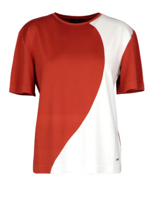FAY: t-shirts - Colour block jersey T-shirt