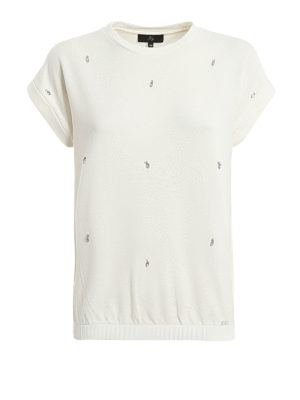 FAY: t-shirts - Jewel detailed T-shirt