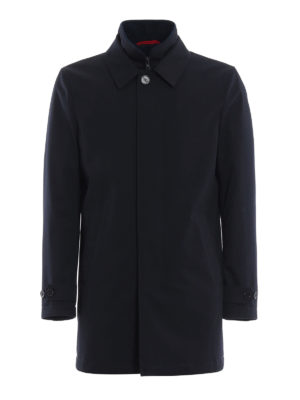 FAY: cappotti trench - Trench blu scuro con double front imbottito