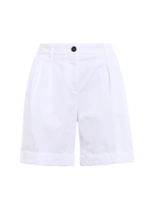 Fay: Trousers Shorts - Pleated cotton shorts