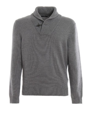 FAY: Turtlenecks & Polo necks - Pure wool shawl collar sweater