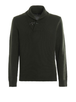 FAY: Turtlenecks & Polo necks - Pure wool shawl collar sweater