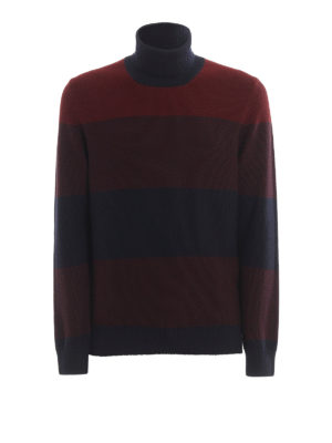 FAY: Turtlenecks & Polo necks - Striped wool jacquard turtleneck