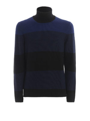 FAY: Turtlenecks & Polo necks - Striped wool jacquard turtleneck