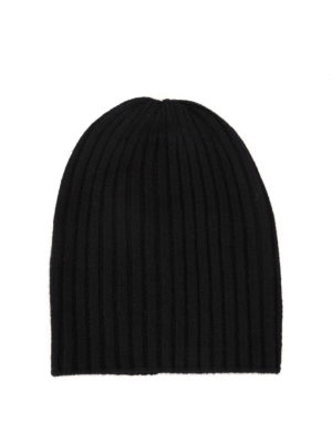 FEDELI: berretti - Berretto nero in morbido cashmere