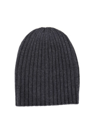 FEDELI: berretti - Berretto grigio in morbido cashmere