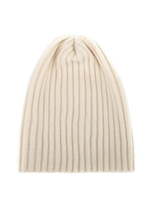 FEDELI: berretti - Berretto in cashmere a coste bianco