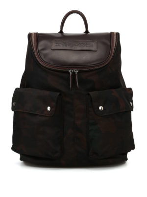 FELISI: zaini - Zaino in nylon camouflage e vera pelle