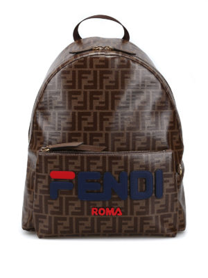 FENDI: backpacks - Fendi Mania canvas backpack