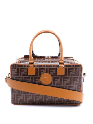 FENDI: bowling bags - Boston glazed fabric bowling bag