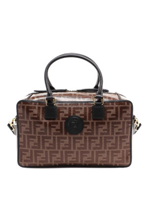 FENDI: bowling bags - Boston logo detailed small bowling bag