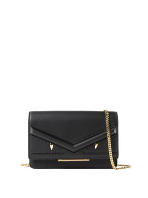 FENDI: pochette - Clutch Crayons nera in pelle