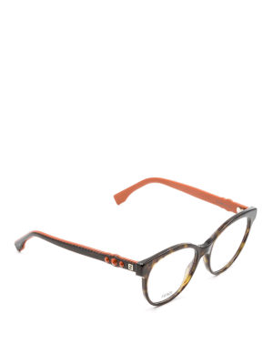 Fendi: glasses - Two-tone stud detail eyeglasses