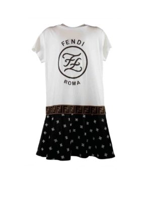 Fendi Jr: Vestidos - Vestido - Blanco