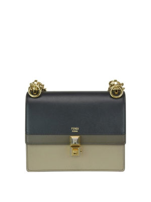 FENDI: borse a spalla - Borsa Kan I small con patta multicolore