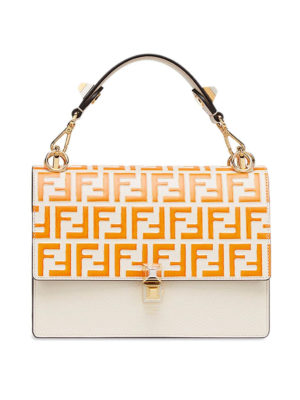 FENDI: borse a spalla - Borsa a mano Kan I in pelle bicolore