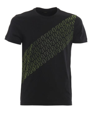 FENDI: t-shirts - Neon Fendi Art motif T-shirt