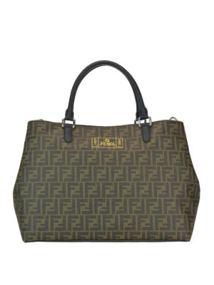 FENDI: shopper - Shopper FF in tessuto tecnico
