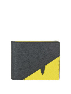 FENDI: portafogli - Portafoglio in pelle martellata con Bag Bugs