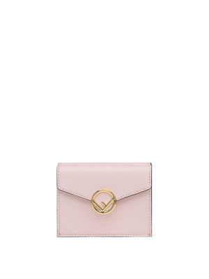 FENDI: portafogli - Portafoglio in pelle rosa