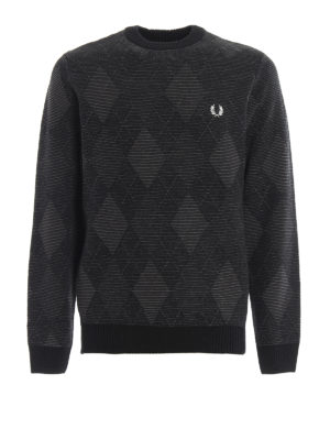 FRED PERRY: crew necks - Argyle motif cotton sweater