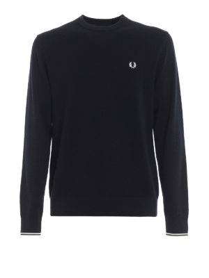 FRED PERRY: maglia collo rotondo - Pullover in cotone con polsi a righe