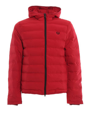 FRED PERRY: padded jackets - Hooded quilted puffer jacket