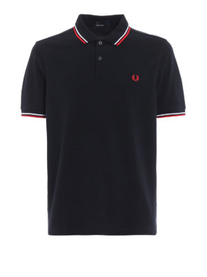 FRED PERRY: polo - Polo in piqué blu scuro