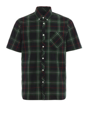FRED PERRY: camicie - Camicia a maniche corte in cotone tartan