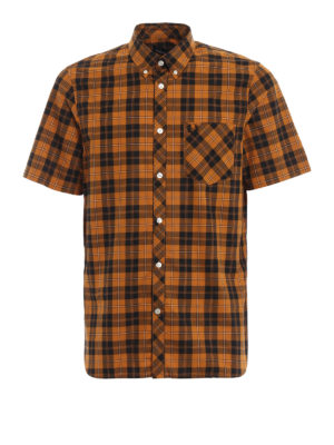 FRED PERRY: camicie - Camicia a maniche corte in cotone tartan