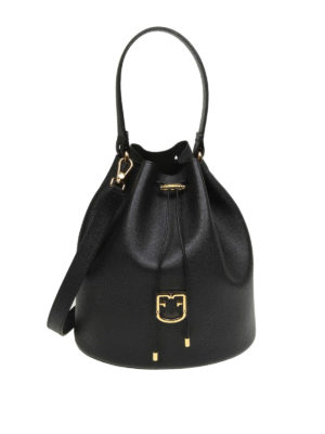 FURLA: Secchielli - Secchiello medio Corona in pelle nera